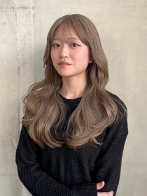 フレーム 博多店(FRAME) 韓国風レイヤーカットホワイトミルクティーベージュ【福岡博多】