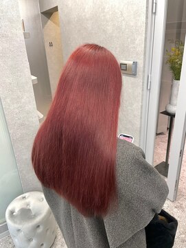 天神美容室 ブリーチ×ワインレッド