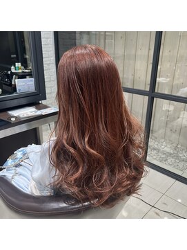 グロー 浦安店(glow) ブリーチなし赤系ロングヘアスタイル♪♪