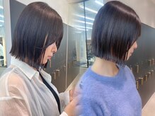 [ボブの王道人気] おろしても結んでも可愛いパツッと切りっぱなし外はねボブ[横浜/ボブ/切りっぱなしボブ]