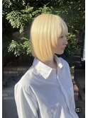 切りっぱなしボブ×フェイスレイヤー