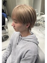 ホワイト(WHITE)&nbsp;シースルーマッシュ　ミルクティーブロンド