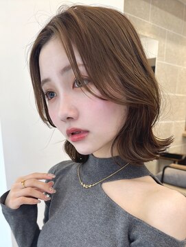 サンド ミュウ 横浜店(sand mieu) くびれボブ/韓国/ブリーチなしベージュ/顔周り/ 横浜/前髪/