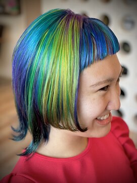 キャラ シャローネ 池袋(Chara Chalone) クラゲウルフイエローブルーパープルインコカラー個性派ちゃん