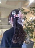 卒業式はハーフアップ