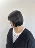 20代30代40代◎イメチェン美髪ワイドバングミニボブ黒髪