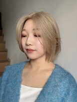 サンク 原宿 表参道(cinq)&nbsp;ミルクティーベージュハイトーンカラーケアブリーチダブルカラー