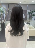 ダークアッシュグレー×ロング×髪質改善