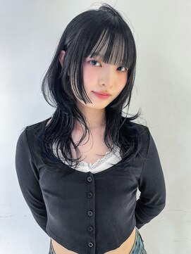 アイティー バイ アルバム 浦和店(IT by ALBUM) 顔周りレイヤー韓国ヘア暗めカラーレイヤーストレート_F30854