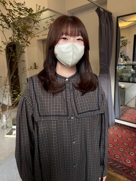 ヘアーアイスカルテット(HAIR ICI QUARTET) ◎大人可愛い透明感レイヤーブラウン◎小顔韓国風ミディ