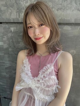 モナ 髪質改善(MONA) 【MONA】韓国風巻き/くびれヘア/ミルクティーベージュ