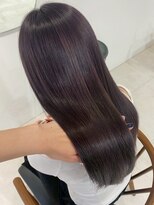 アンニュ(annuy) ストレートロング レイヤーカット アッシュ 暗髪 艶髪 髪質改善