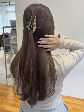 ビューバイネオリーブ 用賀店(Beau'r by neolive) ストレートパーマ縮毛矯正ダークパープル夏ミルクブラウン[用賀]