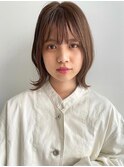 大人かわいいボブ/20代30代/くびれミディ/マロンベージュ