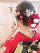 ヘアドマルシェモンタン(hair de marche' Mon temps)&nbsp;成人式/着物/パーティヘア/ヘアセット