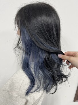 ヘアーデザインサロン スワッグ(Hair design salon SWAG) インナーカラー blue