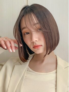 ロンドシエル 横浜(Lond ciel) 切りっぱなしボブと韓国バング【阿部もえる】横浜