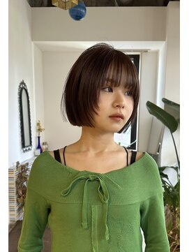 クペウ(cope'u) オレンジブラウン×ボブレイヤーカット