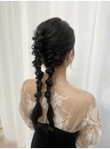 ツイン編みおろしアレンジ