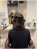 ハーフアップアレンジ タイトアレンジ お呼ばれアレンジ