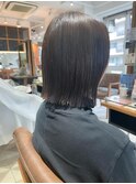 自由が丘美髪外ハネボブブルーブラックイメチェン