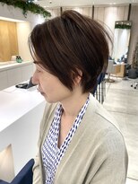 ステアケース 武蔵小杉店(stair:case)&nbsp;大人ひし形ショート/白髪ぼかしハイライト/武蔵小杉/自由が丘