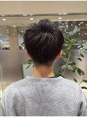 メンズ　ツーブロックショートスタイル