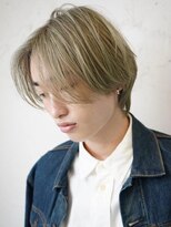 ロミー 本厚木(ROMMY.) メンズカット☆ブリーチデザイン☆フェザーショート韓国☆本厚木