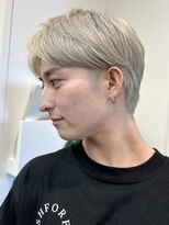 サンクマーケット 渋谷(cinq MARKET) ホワイトブロンドメンズホワイトベージュカラー韓国風メンズヘア