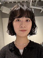 テクネ 天神大名(techne)&nbsp;天神大名顔周りレイヤーカットミディアムボブタッセルボブパーマ