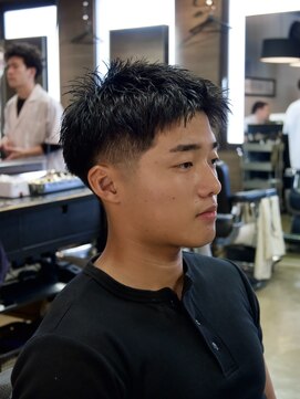 ワンワンオー バーバーショップ 博多店(@110 BARBER SHOP) フリックパーマジェントルショートマレットヘアウォーリアカット