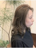 ハイライト&立体カラー☆ゆる巻きミディアム