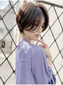 耳掛けショート/大人可愛い/ショートボブ/ハンサムショート/江角