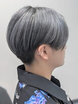 ジエクト 本店(The Ect)&nbsp;シルバーグレー×デザインショート×ハイトーンスタイル