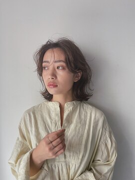 ディッシィ 立川(D'ICI) ボブルフ/カール/こなれハイトーン/プレミアムカラー[立川]