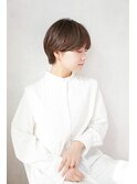 マッシュショートで大人かわいく ショコラベージュ
