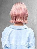 オーブ ヘアー ステラ 筑紫野店(AUBE HAIR stella)&nbsp;シアーピンクの切りっぱなしボブ