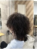 【波巻きパーマ×ウルフ】名古屋栄メンズ/ツイストスパイラル