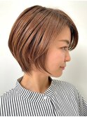 30代40代大人女性/前髪ありショートボブ/ショートヘア/髪質改善