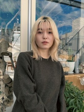 エルム 原宿 表参道(yelm) ★くびレイヤーエモージュイメチェンハッシュカットフルバング