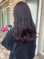 ヘアーデザイン リボン(hair design Ribon) 裾カラー/レッドカラー/暖色カラー/暗髪