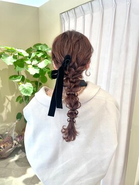 イーズ(ease.) 編み下ろしベロアリボン