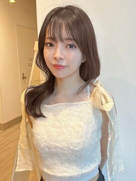 ユーフォリア 銀座本店(Euphoria) インナーカラーレイヤーカットイヤリングカラーミディアムヘア