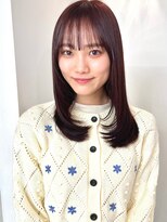 ローネス ギンザ(LONESS ginza)&nbsp;ピンクベージュミディアムレイヤー顔まわりレイヤーピンクヘアー