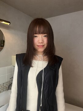 ネルケ 立川(nelke) レイヤーカット/韓国ヘア/ベージュカラー