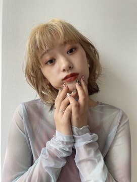 グリーン 北千住(green) 【北千住】ゆるふわボブパーマ×ハイトーンカラー