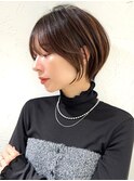 ショートボブ髪型30代40代50代前髪あり前髪なし面長丸顔【倉田】