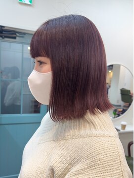 ヒョンミョン ライズバイレボ 柏西口店(hyon myon/RISEbyREVO) 外ハネボブ/高彩度/ピンクブラウン