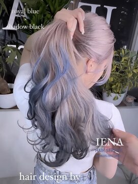 イエナ 渋谷(IENA) デザインカラーケアブリーチダブルカラー水色カラーペールブルー