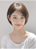 ◇大人可愛い20代30代40代50代前下がりショートボブ丸みショート